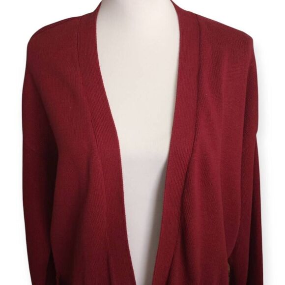 LOFT MAROON CARDIGAN SZ.M EUC. - Picture 2 of 7